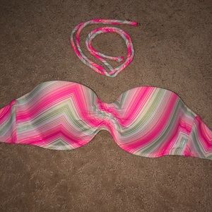Women’s Victoria’s Secret striped bandeau bikini